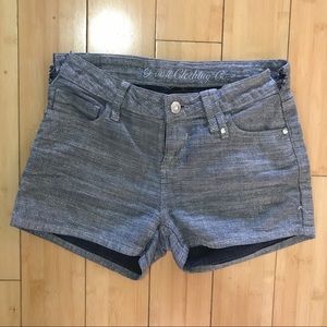 Sparkly silver blue Cobalt shorts by G-unit